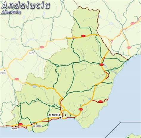 Map of Almeria map for planning your holiday in Almeria, Almeria spain