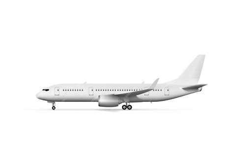 Premium Vector | Blank white airplane or airliner side view