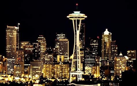 Seattle at Night Wallpapers - Top Free Seattle at Night Backgrounds ...