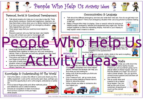 People Who Help Us Activity Pack - MindingKids