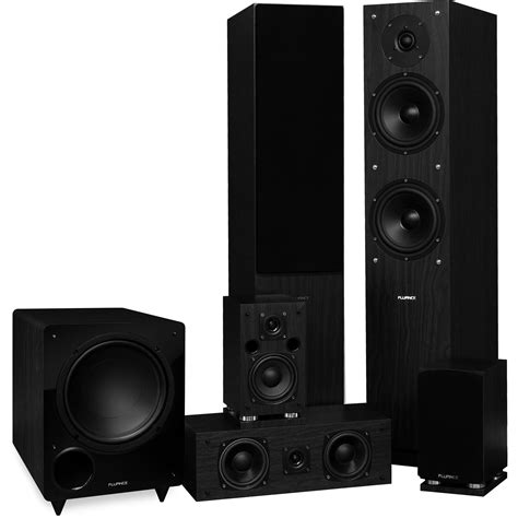 Fluance Elite Series Surround Sound Home Theater 5.1 Channel Speaker System including Three-way ...