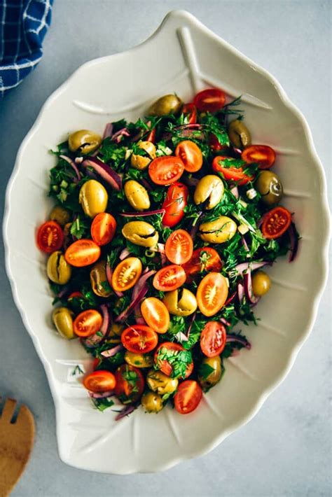 Mediterranean Green Olive Salad - Give Recipe