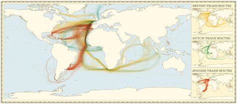 Where did the colonial empires go to trade?