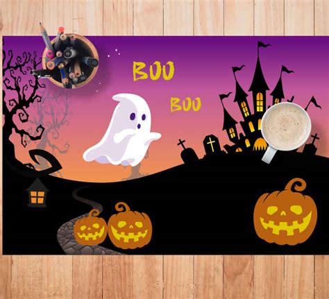 Boo Boo Halloween night Halloween table mats - TenStickers