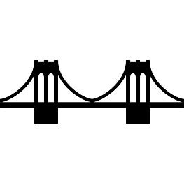 Majestic Brooklyn Bridge Silhouette SVG | Iconic bridge clipart