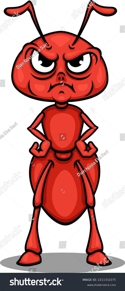 Illustration Cute Angry Ant Cartoon Stock Vector (Royalty Free) 2211332275 | Shutterstock