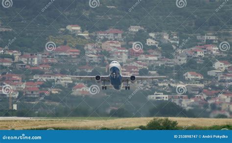 Slow Motion Video of a Plane Taking Off at Split Airport, Croatia. Stock Video - Video of ...