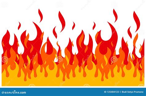 Fire Flame Background. Fire Banner. Vector Illustration. Stock Illustration - Illustration of ...