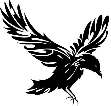 Flying Raven Silhouette at GetDrawings | Free download