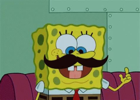 Spongebob Mustache GIF - Spongebob Mustache - Discover & Share GIFs