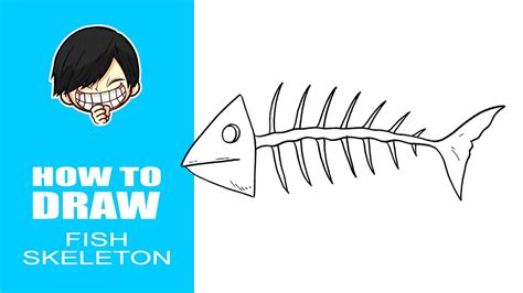 Fish Skeleton Drawing Easy - bmp-clown