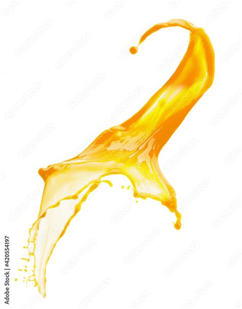 yellow paint splash isolated on a white background Stock Photo | Adobe ...