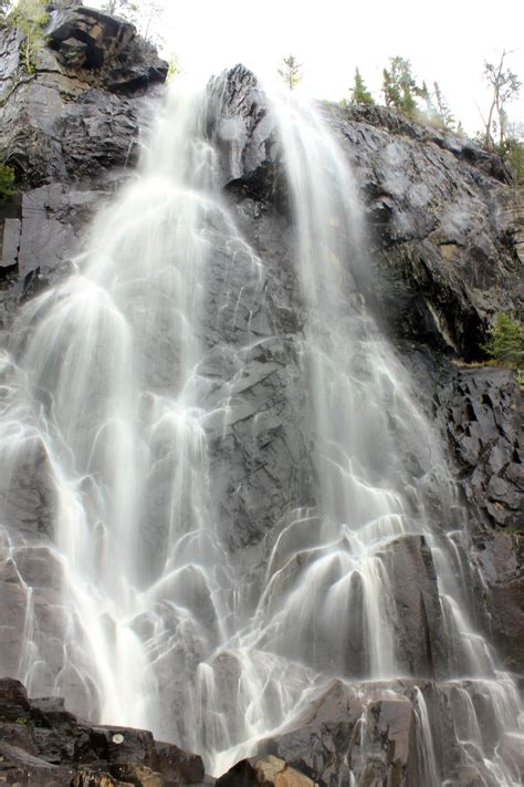 Tall Waterfall at Lake Nipigon, Ontario, Canada image - Free stock ...