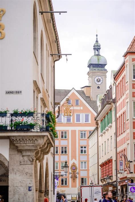 Munich, Germany - 27 May 2019: the Main Street of Munich with Its Shops and Restaurants ...