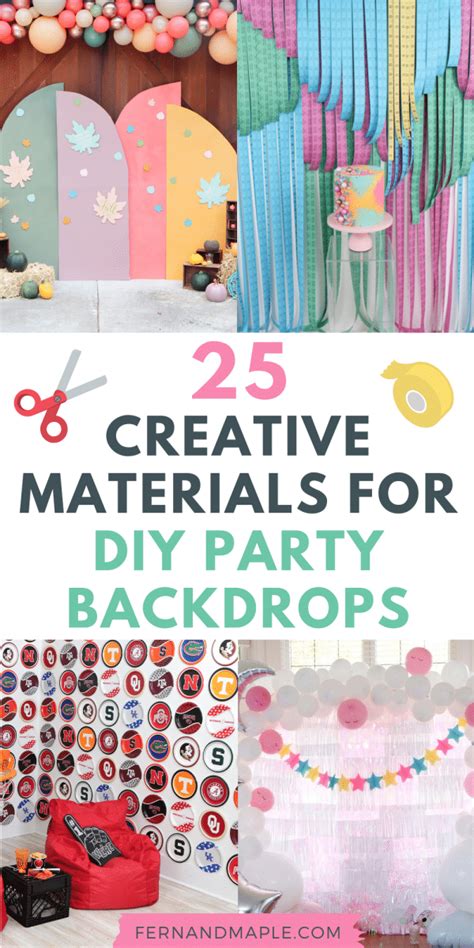 25 Creative Materials for DIY Party Backdrops | Party backdrop diy, Backdrops for parties, Diy ...