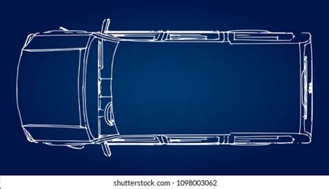 Suv Car Outline Drawing Stock Vector (Royalty Free) 1098003062 | Shutterstock