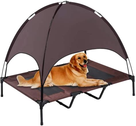 This Durable Pet Bed has its own Canopy for Sun Protection