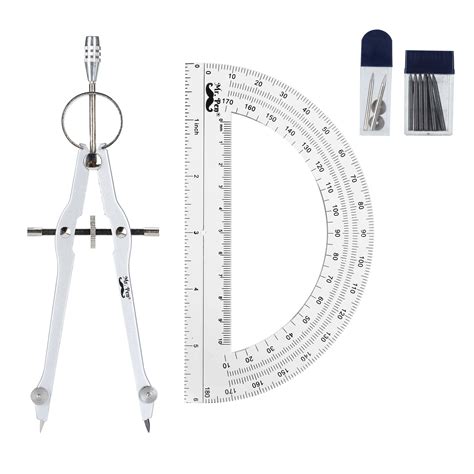 Mr. Pen- Protractor and Compass Set, Compass Protractor Set, Metal Protractor, Compass for ...