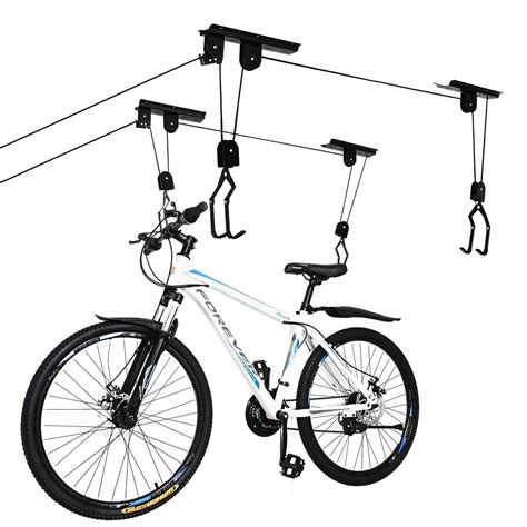 PRICES MAY VARY. 【Include 2sets&Space Saver】- Our The bike lift is designed to ceiling mounted ...