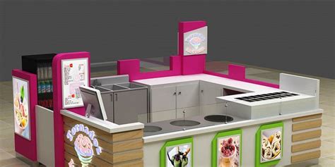 10X12 gelato fried ice cream kiosk design for United States