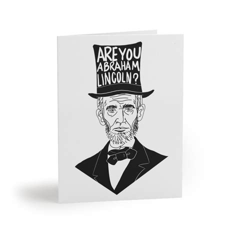 Abraham Lincoln Card / Funny Birthday Card / Joke Card / - Etsy