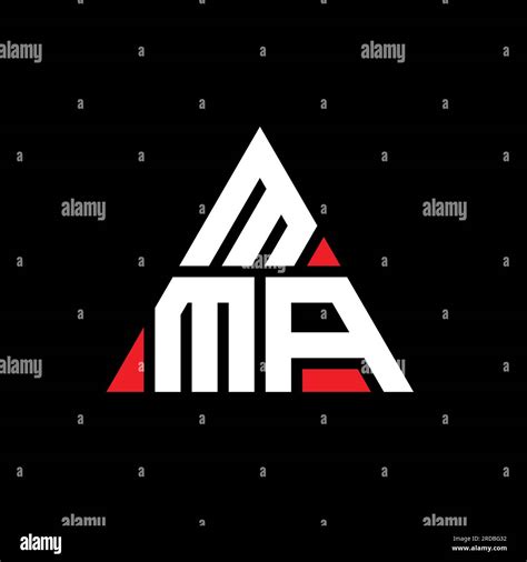 MMA triangle letter logo design with triangle shape. MMA triangle logo design monogram. MMA ...