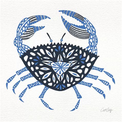 Blue Crab Canvas Artwork by Cat Coquillette | iCanvas