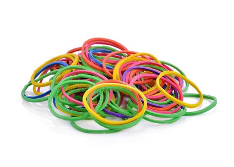 Colorful Rubber Bands Isolated on White Stock Image - Image of business, colored: 175541031