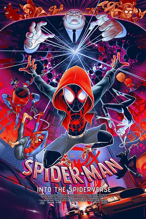 Spider-Man: Into the Spider-Verse (Timed Edition) Screenprinted Poster by Martin Ansin – Mondo