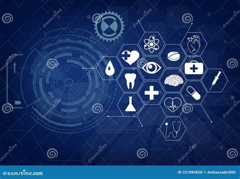 Medical Background. Health Care Icon Pattern, Medical Innovation Concept Banner. Vector Graphics ...