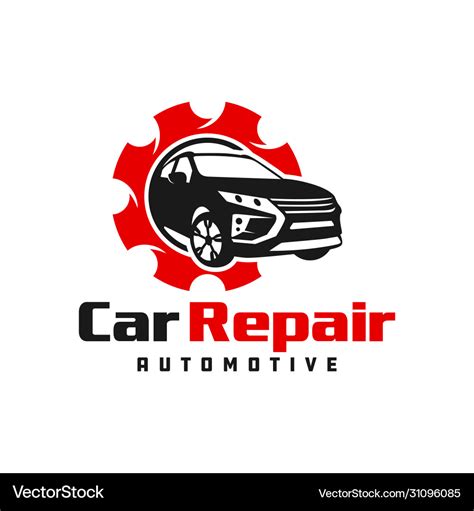 Modern car repair logo design Royalty Free Vector Image