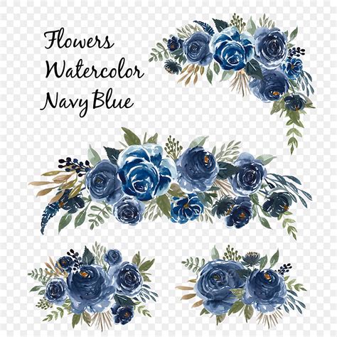 Navy Blue Watercolor Flowers Png Navy Blue Watercolor | The Best Porn Website