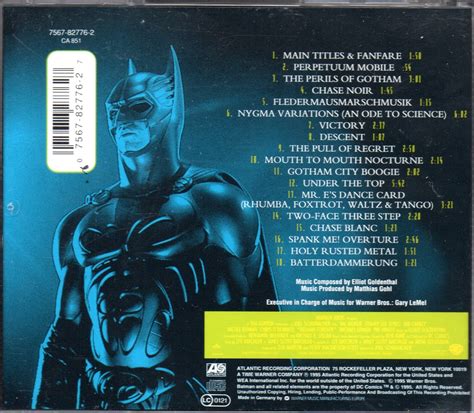 soundtrack heaven: Batman Forever...original motion picture score...music composed by Elliot ...