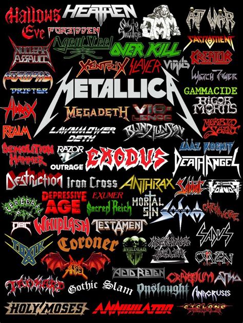 Old-School Thrash Metal Bands | Heavy metal music, Thrash metal, Metal band logos