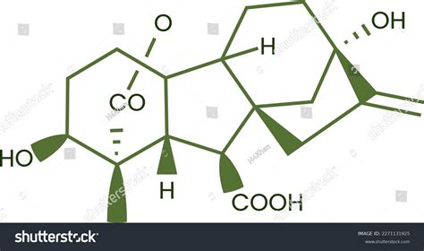 molecular structure of Gibberellic acid (also - Royalty Free Stock ...