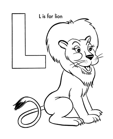 ABC Coloring Activity Sheet | Lion - Animal coloring page | Alphabet ...