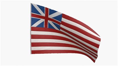 British East India Company Flag 1707-1801 3D asset