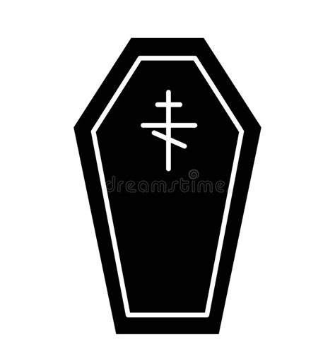 Halloween Coffin Silhouette Stock Vector - Illustration of sketch, design: 259161550