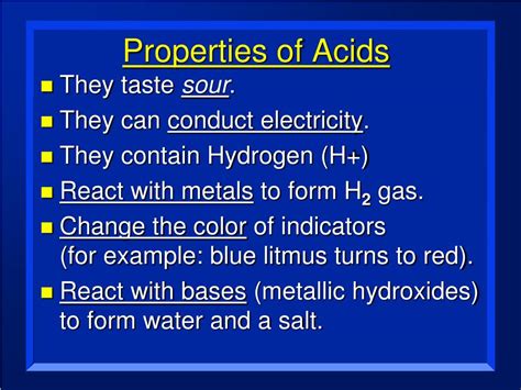 PPT - Properties of Acids PowerPoint Presentation, free download - ID:5368605