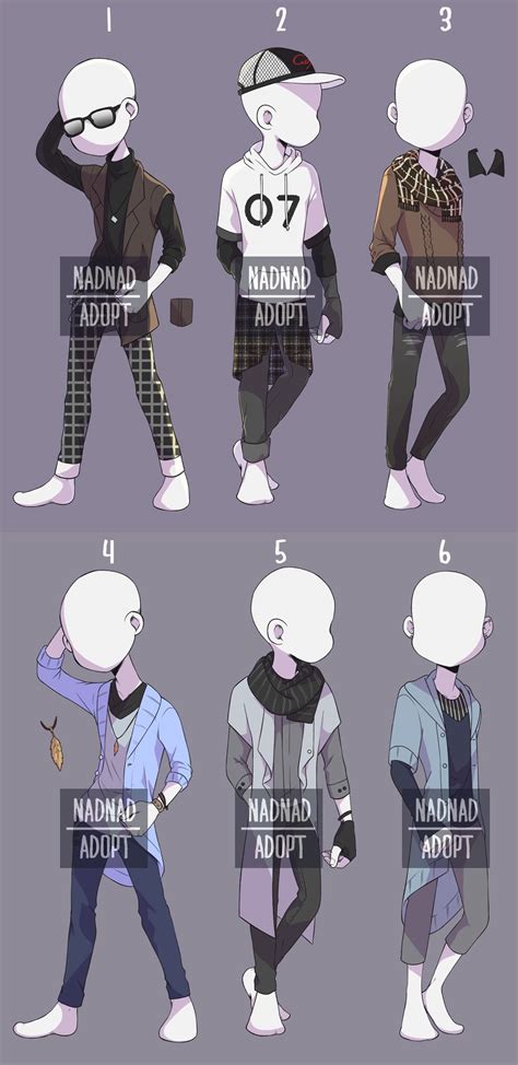 [OPEN] Casual Boy Fashion Adopt 8 by NadiaSyahda Manga Clothes, Drawing ...