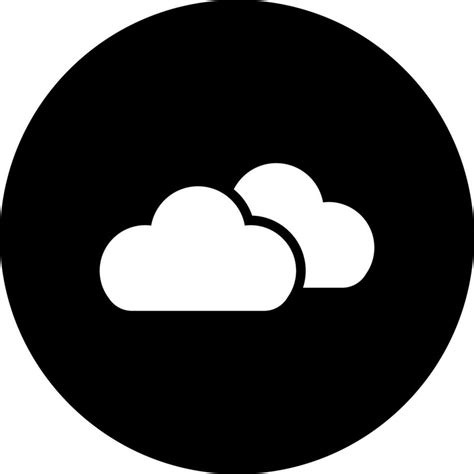 Black and White illustration of cloudy weather icon. 24276457 Vector ...