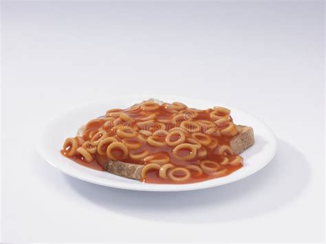 Spaghetti hoops on toast stock image. Image of food, junk - 40659399