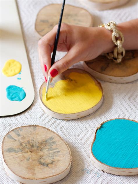 Easy DIY: Wood Round Coasters | At Home In Love