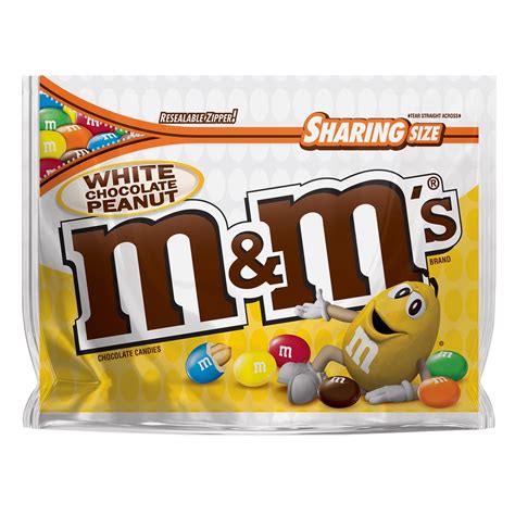 M&M'S Peanut White Chocolate Candy, 9.6 Ounce Pouch - Walmart.com ...