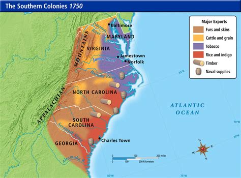 Middle Colonies Economy Map