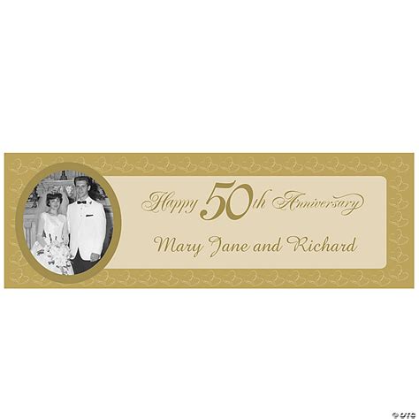 50th Anniversary Party Photo Custom Banner - Small | Oriental Trading