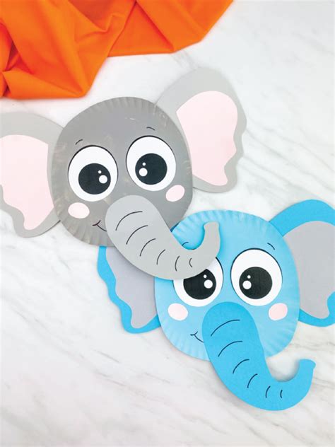 Elephant Paper Plate Craft For Kids [Free Template]