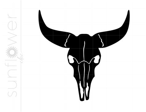 Cow Skull SVG / Steer Skull Clipart / Western Cow Skull - Etsy México