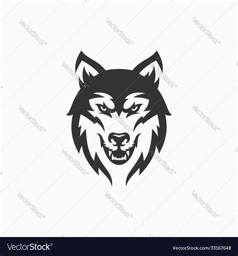 Wolf mascot logo design Royalty Free Vector Image