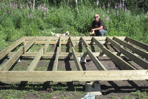 Building a Wall Tent base - Nine Bean Rows a platform for our wall tent.